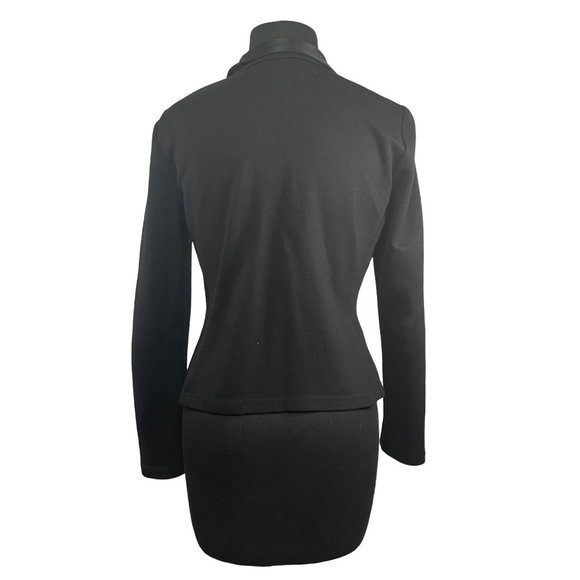 Renfrew Size 2 Black Jacket with Satin Trim on Sleeves and Pockets - Picture 5 of 6